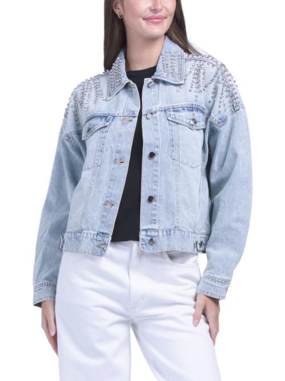 VIGOSS Bedazzled Denim Jacket